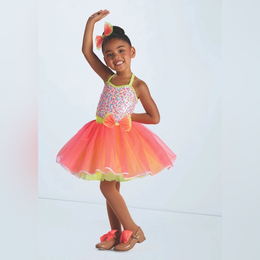 Weissman Dance Costume Confetti Sequin Dress size 7/8